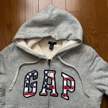 GAP 보아 후드티 그레이 보아 후드티 후드 자켓 점퍼
