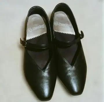 뷰포트 발레 슈즈 슬립온 펌프스 스퀘어토 블랙