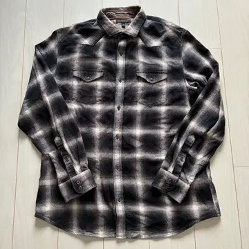 BANANA REPUBLIC 바나나리퍼블릭 옴브레 체크 셔츠 XL