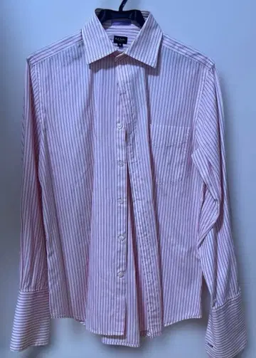 클리닝 완료 폴스미스 셔츠 남성용 M 사이즈 핑크 스트라이프