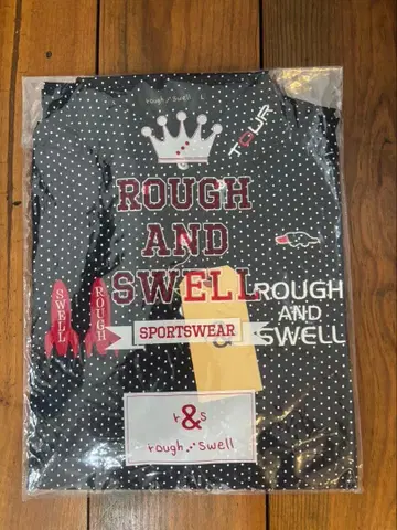 미사용 새상품 rough & swell 반팔 도트 무늬 피케 셔츠