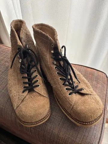 빈티지 래빗 스킨 하이컷 부츠 27cm