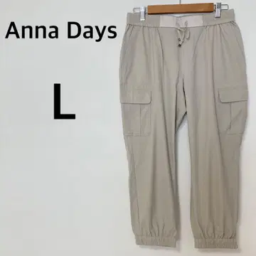 안나 데이즈 새틴 카고 조거 팬츠 [ L ] 캐주얼