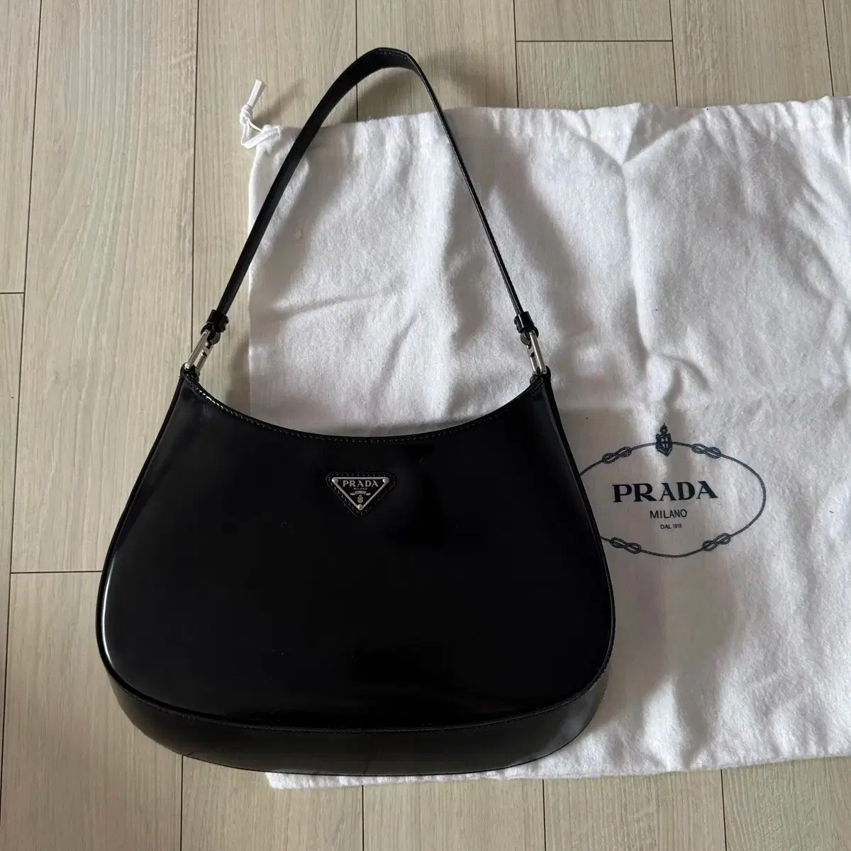 Prada Cleo Brushed Shoulder Bag