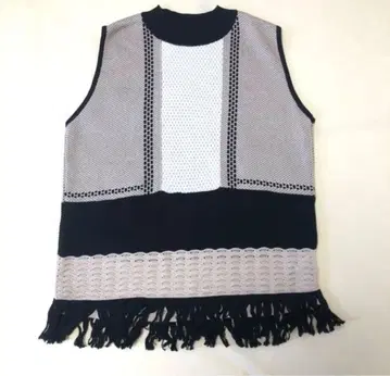 wash 프린지 슬리브리스 니트