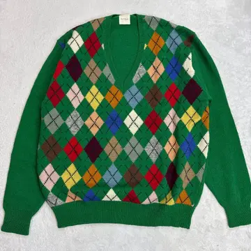 칼 헬무트 빈티지 90S 아가일 무늬 니트 L 사이즈 상당 미착용품