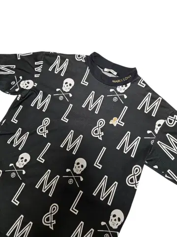 MARK & LONA 블랙 스컬 셔츠 L 모크넥