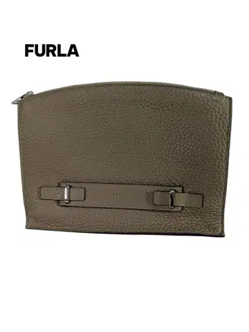 FURLA 베이지 가죽 클러치백