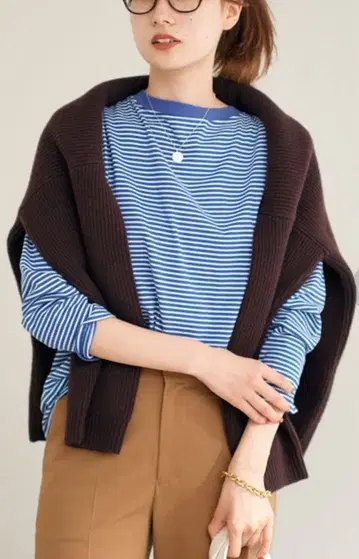 새상품급 FRAMeWORK MINI 보더 풀오버 블루