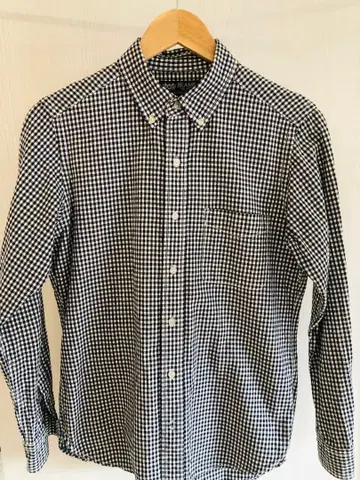 BEAMS HEART 깅엄 체크 긴팔 셔츠 S