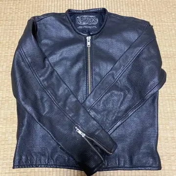 Bikers 메쉬 가죽 자켓 사이즈 42 블랙