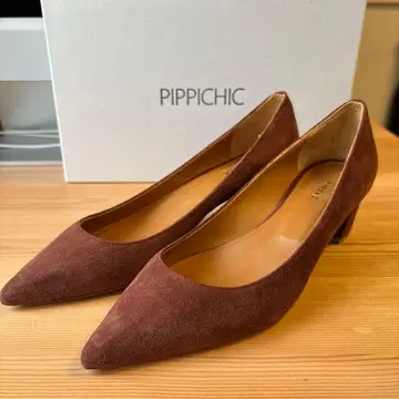 PIPPICHIC 펌프스 청키힐 브라운