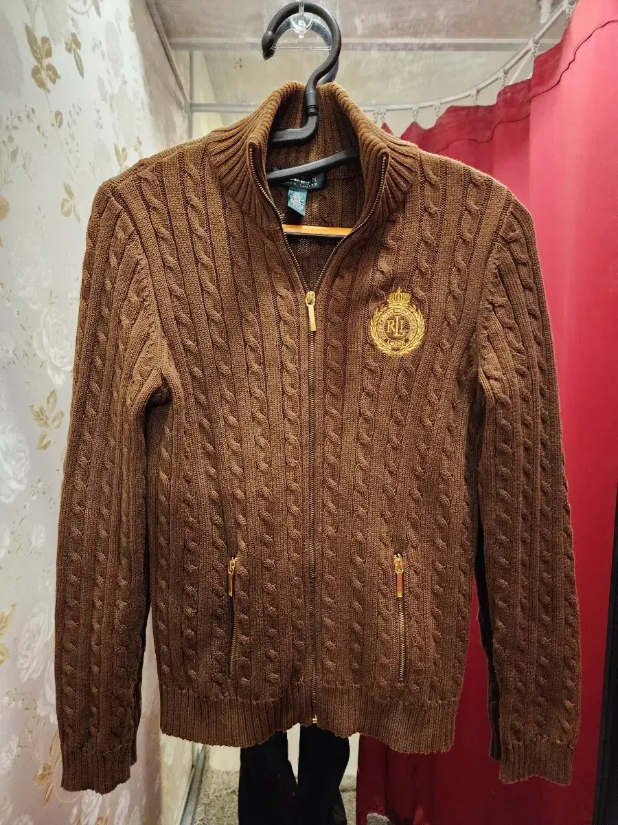 6/27 Lauren Ralph Lauren Women's Cable Knit Full Zip-up XS