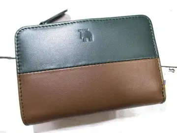 초특가 새상품 지갑 여성용 L자 라운드 moz 천연 가죽 바이컬러 G