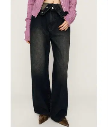 [ SLY ] 레이어드 스트레이트 데님 팬츠