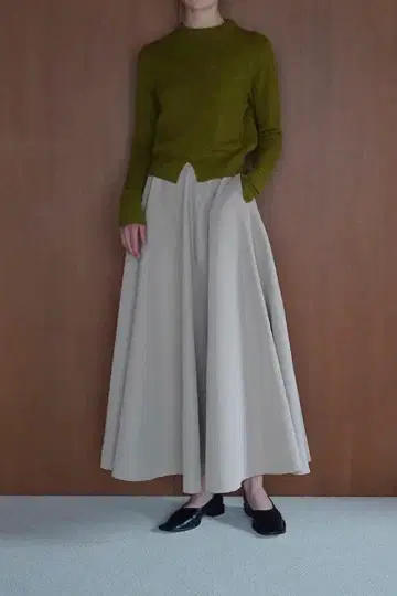 [ clane ] VOLUME FLARE MAXI SKIRT