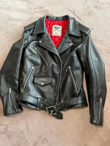 666 스티어하이드 사이즈 36 영국제 가죽 더블 라이더 자켓