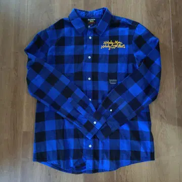 Acapulco Gold XL 플란넬 셔츠 파랑 블랙 체크