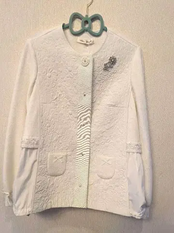 미사용 새상품 Super Beauty 퀼팅 x 니트 소매 자켓 42