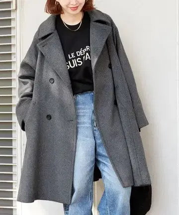 그레이 트렌치코트