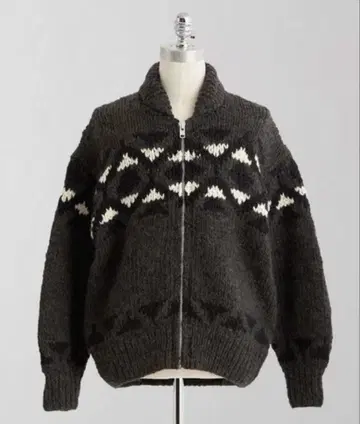 LOEFF SLB 프론트 지퍼 코위찬 니트