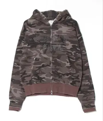 ANDER HUNK 카모플라쥬 더블 집업 후드티