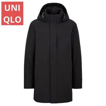 새상품급 유니클로 하이브리드 다운 코트 블랙 XL