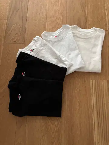 Hanes BEEFY-T 화이트 5개 세트