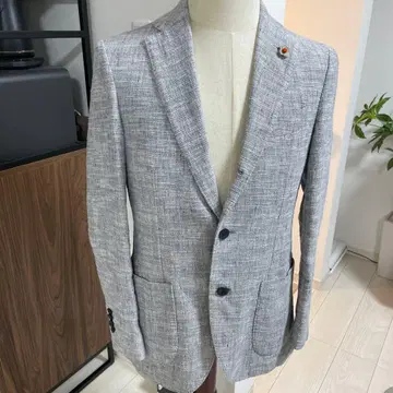 LARDINI 그레이 테일러드 자켓 46