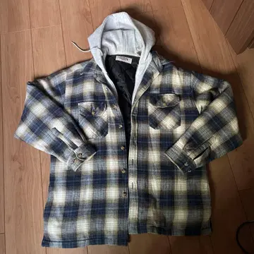 BIG MAC 후드 부착 체크 자켓 M