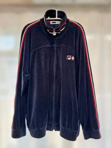 [레어] 90s 빈티지 FILA 네이비 벨로아 자켓