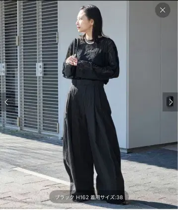 2025ss 코튼 나일론 슈퍼 와이드 코쿤 팬츠 38 블랙