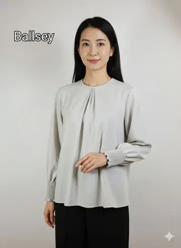컨디션 최상 Ballsey 스트레치 저지 넥턱 블라우스