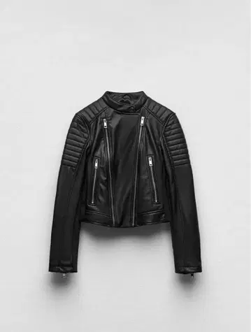 블랙 라이더 자켓 지퍼 포함