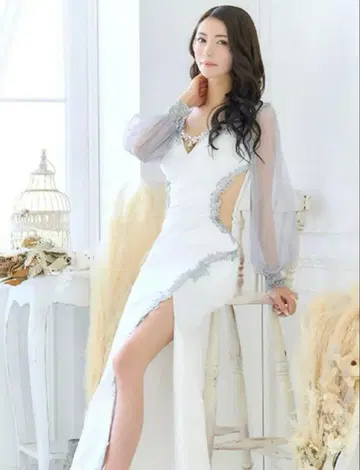 JEWELS XL 사이즈 롱 드레스 긴팔