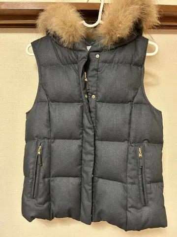 [ anysis ] 후드 부착 다운 베스트