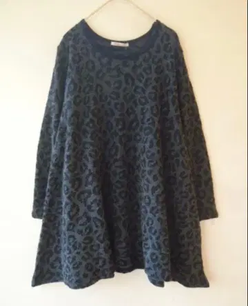 17호 레오파드 자카드 튜닉 [ 정가 16500엔 ] 5L QUINTY