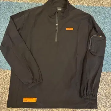 착용 1회 라프로그 하프 지퍼 블루종 골프