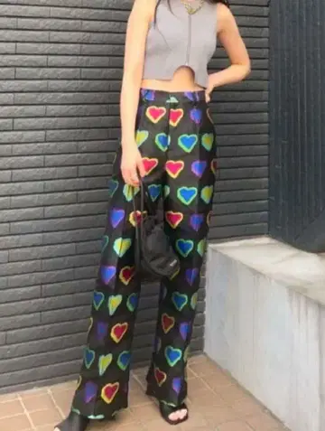 MAISON SPECIAL 하트 자카드 팬츠