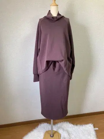 브라운 하이넥 셋업 2way