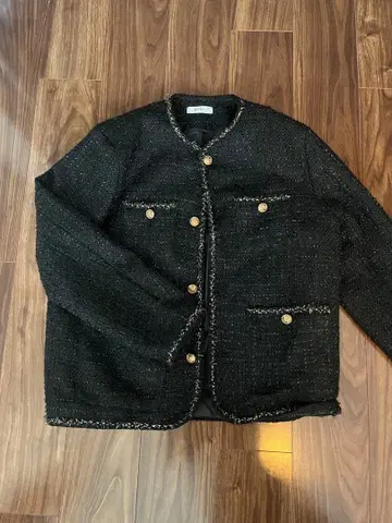 Ruilfy 블랙 노카라 자켓