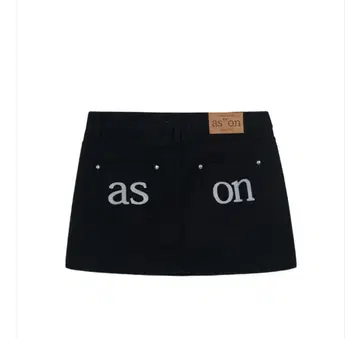 Ason 아존 블랙 데님 미니 스커트
