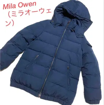[ 가벼운 ] 인기 밀라 오웬 네이비 후드 부착 다운 자켓