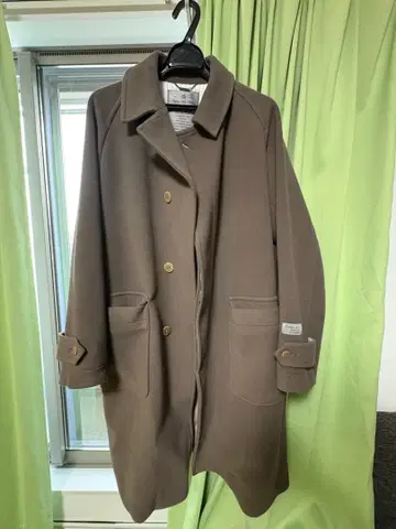 NANO UNIVERSE SUPER140'S 울 코트 브라운 계열