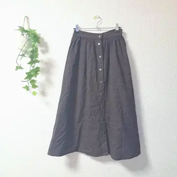 [LOWRYS FARM] 브라운 체크 롱 스커트(F)/가을 컬러