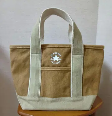 CONVERSE 캔버스 미니 토트백 라이트 브라운