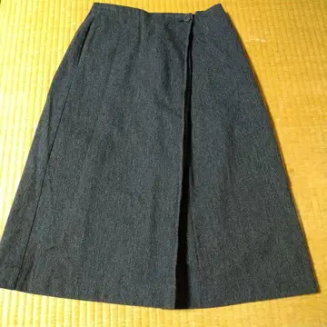 Do 다크 그레이 랩 스커트풍