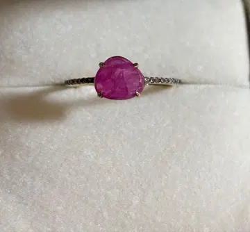 ARTIDAOUD 루비 파베 다이아몬드 반지