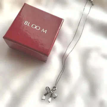 BLOOM 실버 리본 목걸이 체인 약 38cm