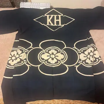 비계공 KH 자수 블랙 플라워 무늬 겉옷